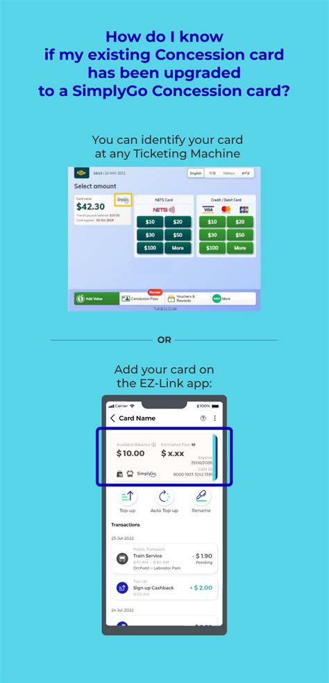 upgrade concession card to simplygo